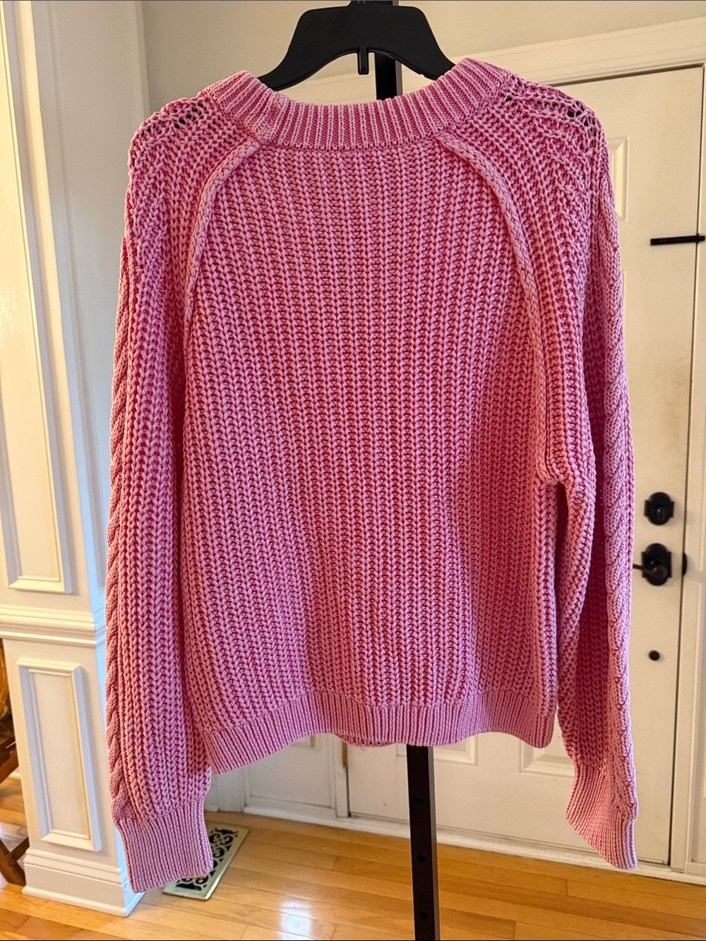 FREE PEOPLE Cable Knit Pink Sweater - Picture 3 of 4